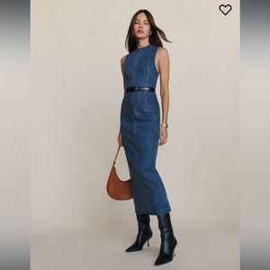 Reformation - Kendi Denim Midi Dress - Size 4